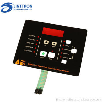 Transparent colored window typical membrane switch with metal dome and 1.54mm pitch connector